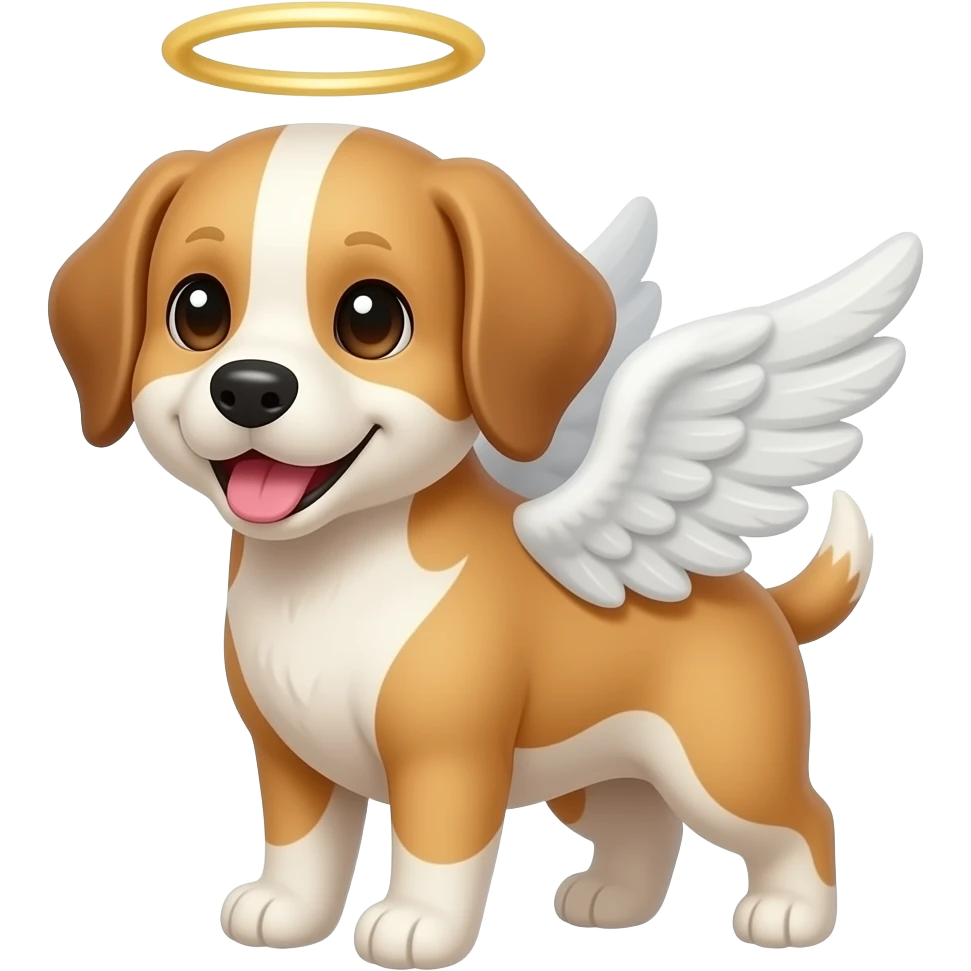 Winged angelic angel good dog emoji