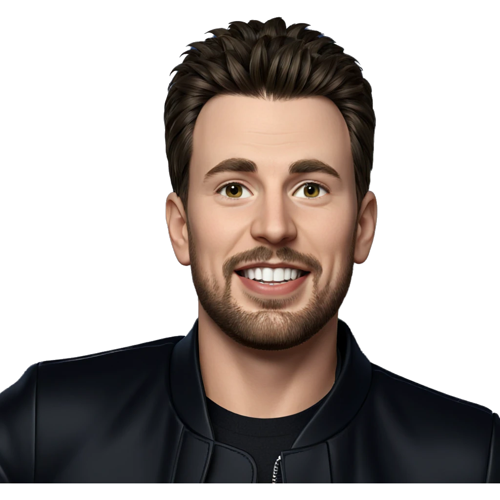 smiling boy in black jacket emoji