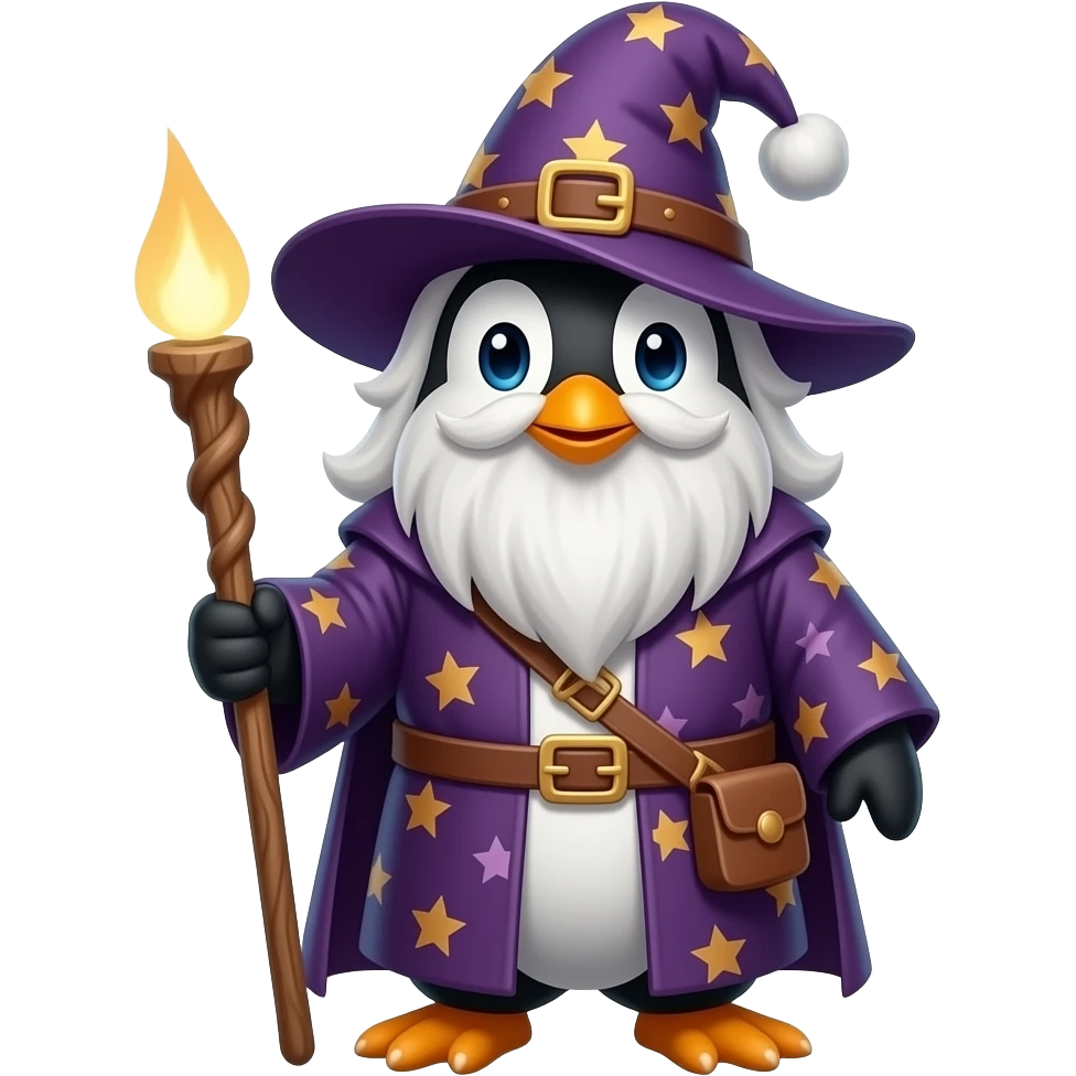 Penguin Wizard emoji