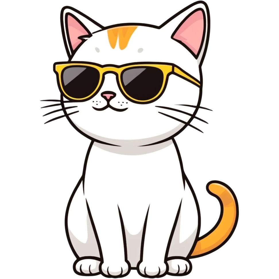 Cat with sunglasses emoji
