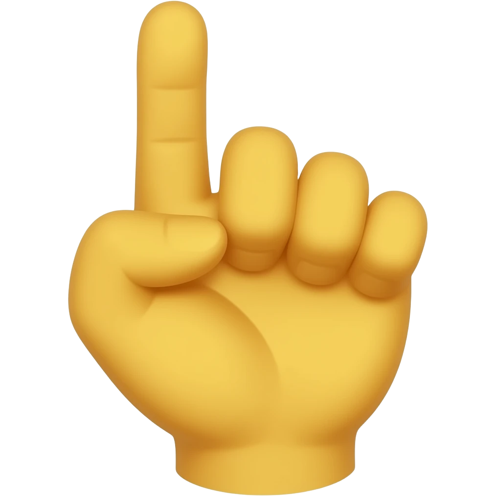 Make a yellow emoji hand and Make the third finger go half way down emoji