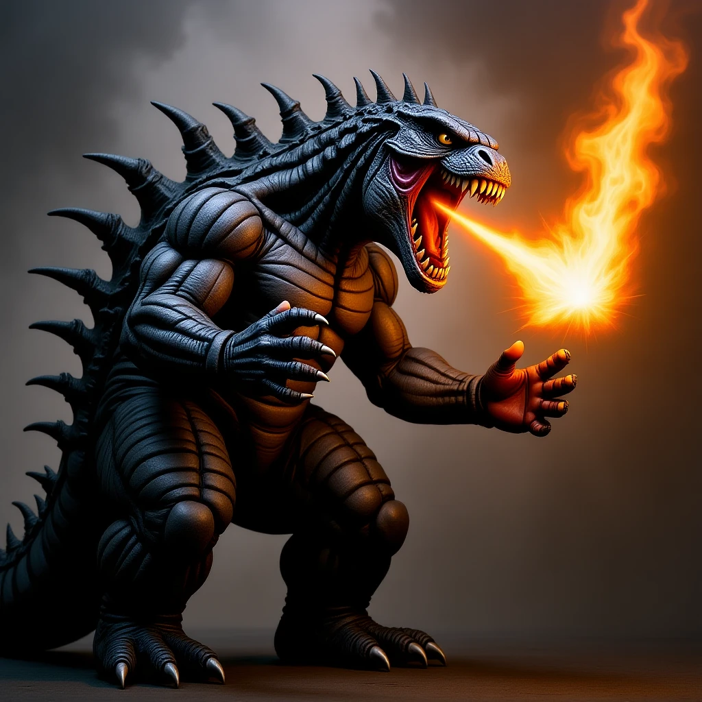godzilla attackig ny emoji
