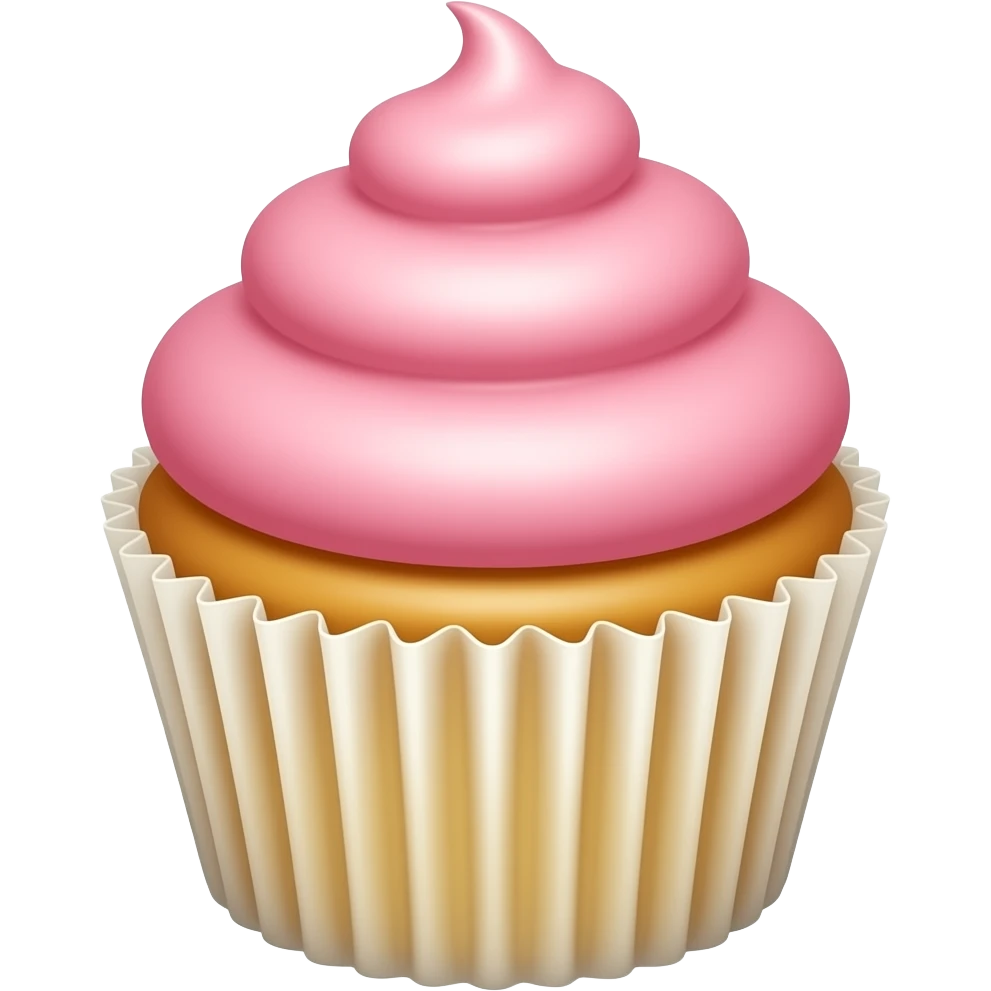 Cupcake with pink icing emoji