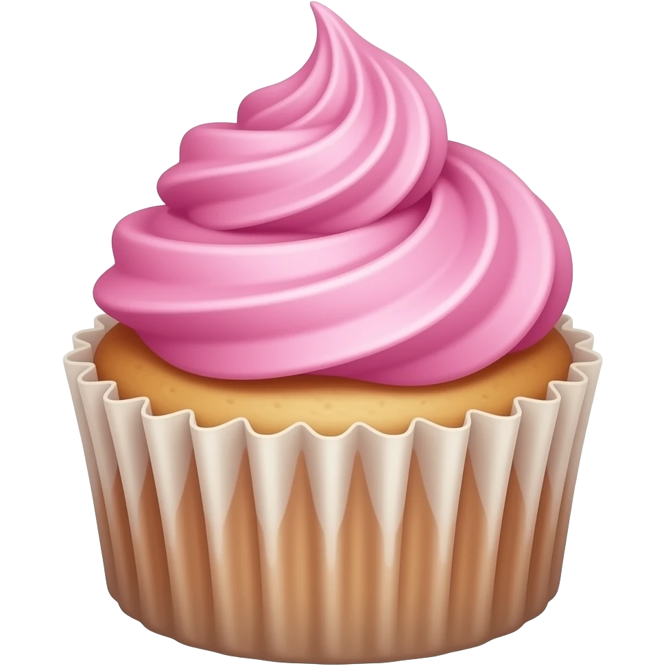 Cupcake with pink icing emoji