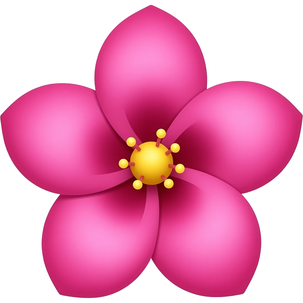 flor fucshia brilhante emoji