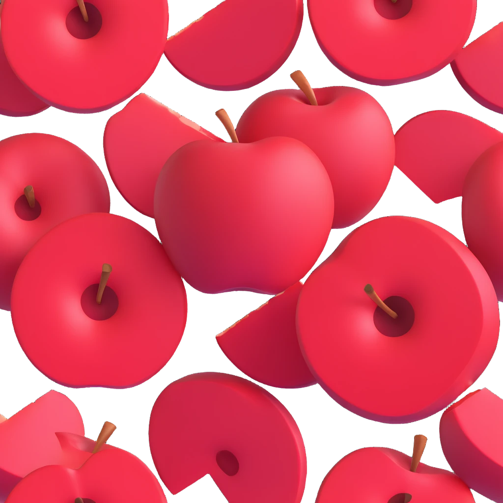 red apple sliced emoji