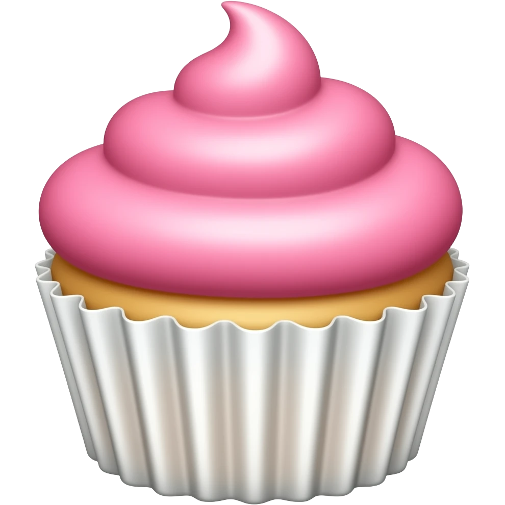 Cupcake with pink icing emoji