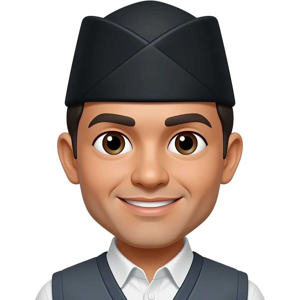 Add a nepali black cap to the emo. emoji