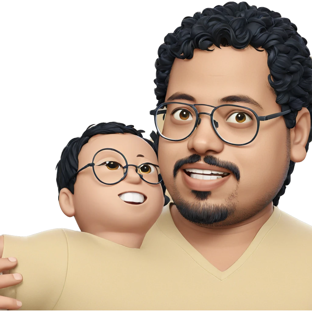 smiling boys with glasses emoji