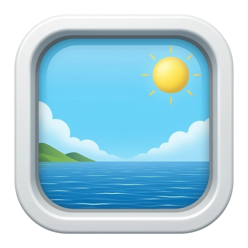 ship window with ocean view emoji