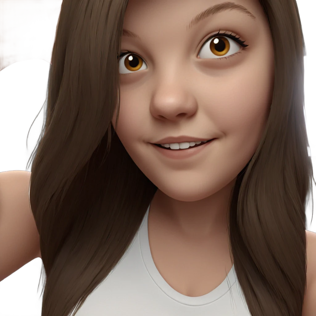 smiling girl with brown hair emoji