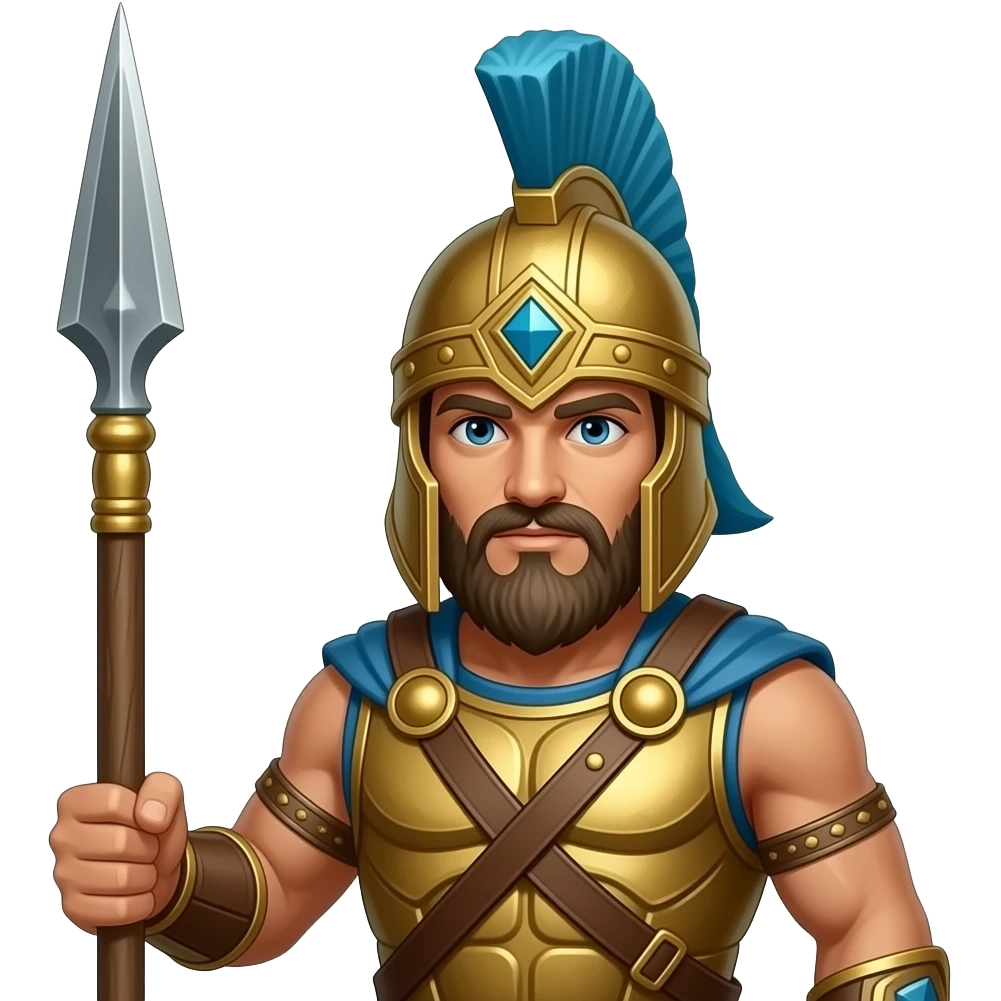 atlantis sea man holding spear weapon closeup emoji