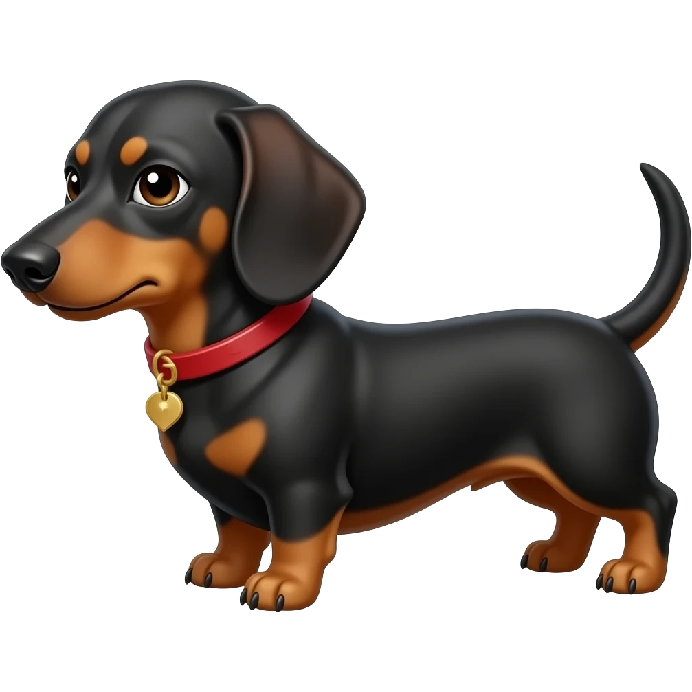 side eye dachshund with attitude emoji