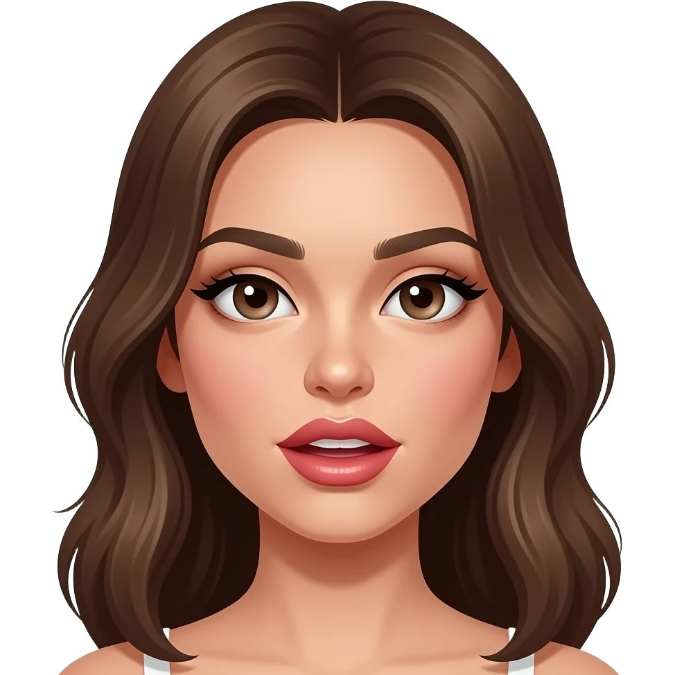 Sexy lip biting emoji