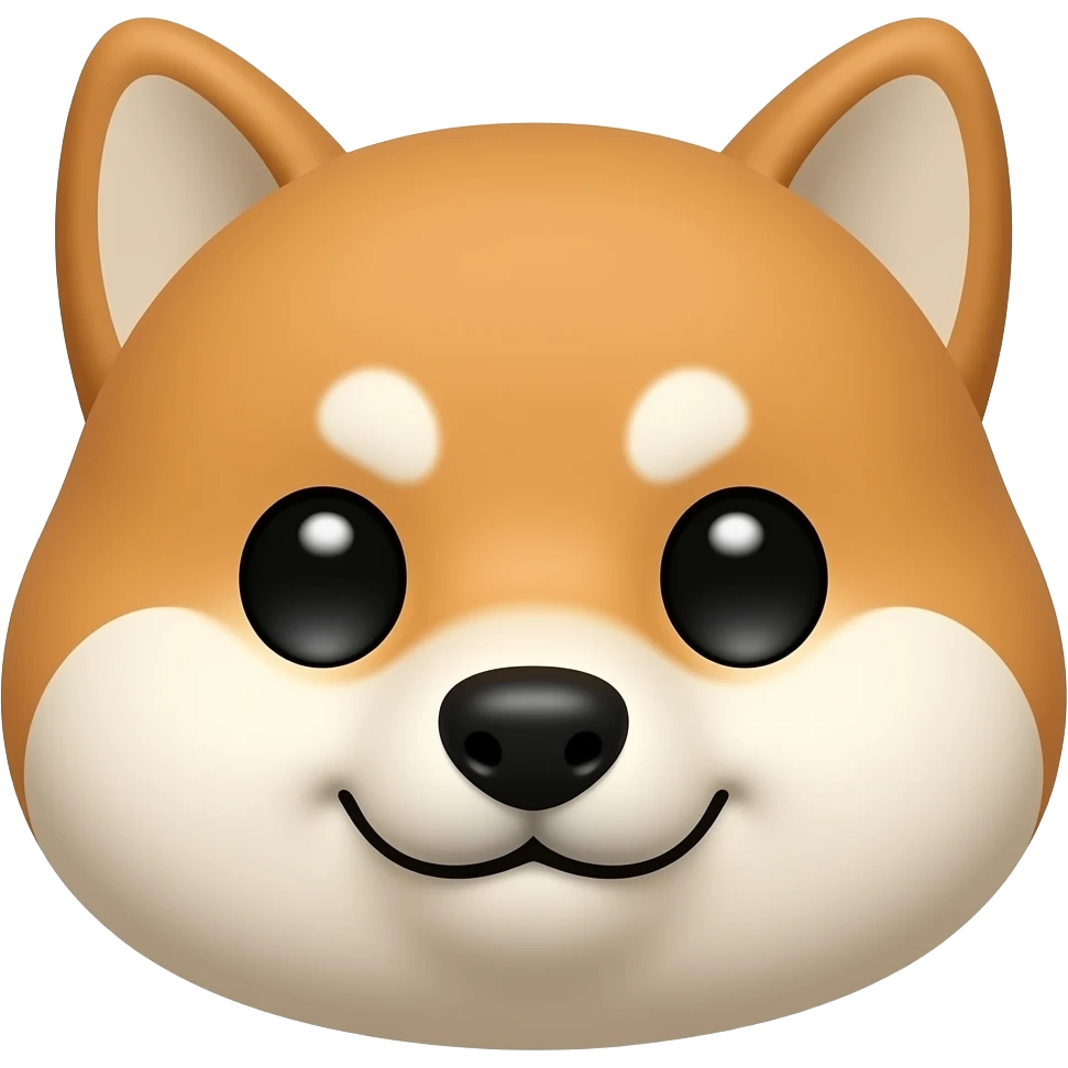 一只可爱的柴犬，适合做头像 emoji