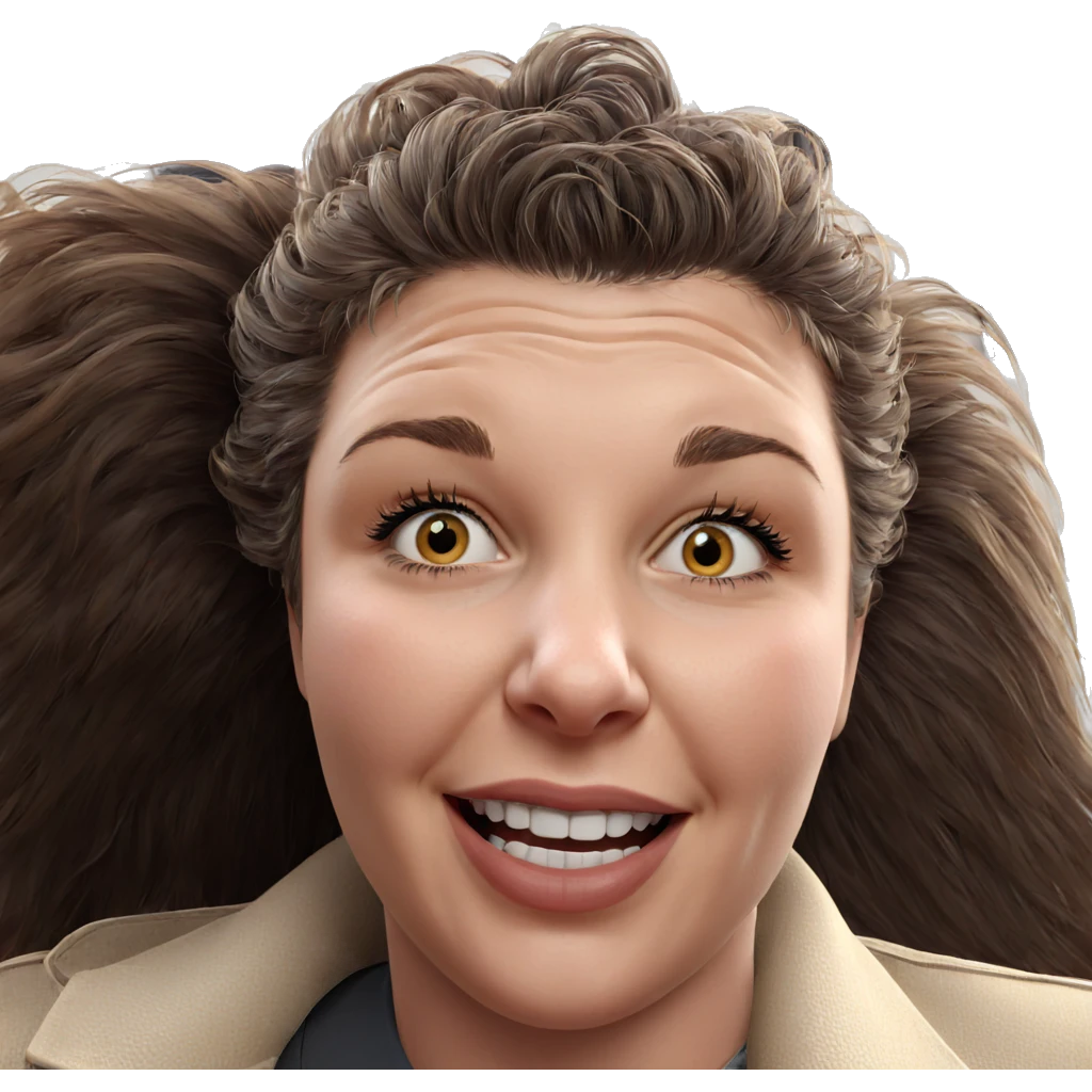 smiling girl portrait close up emoji