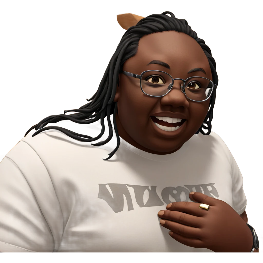 dark-skinned boy with glasses emoji