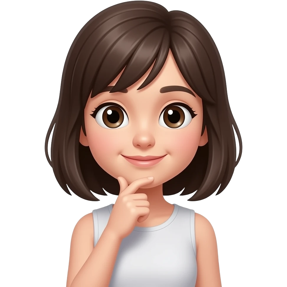 the girl is thinking emoji