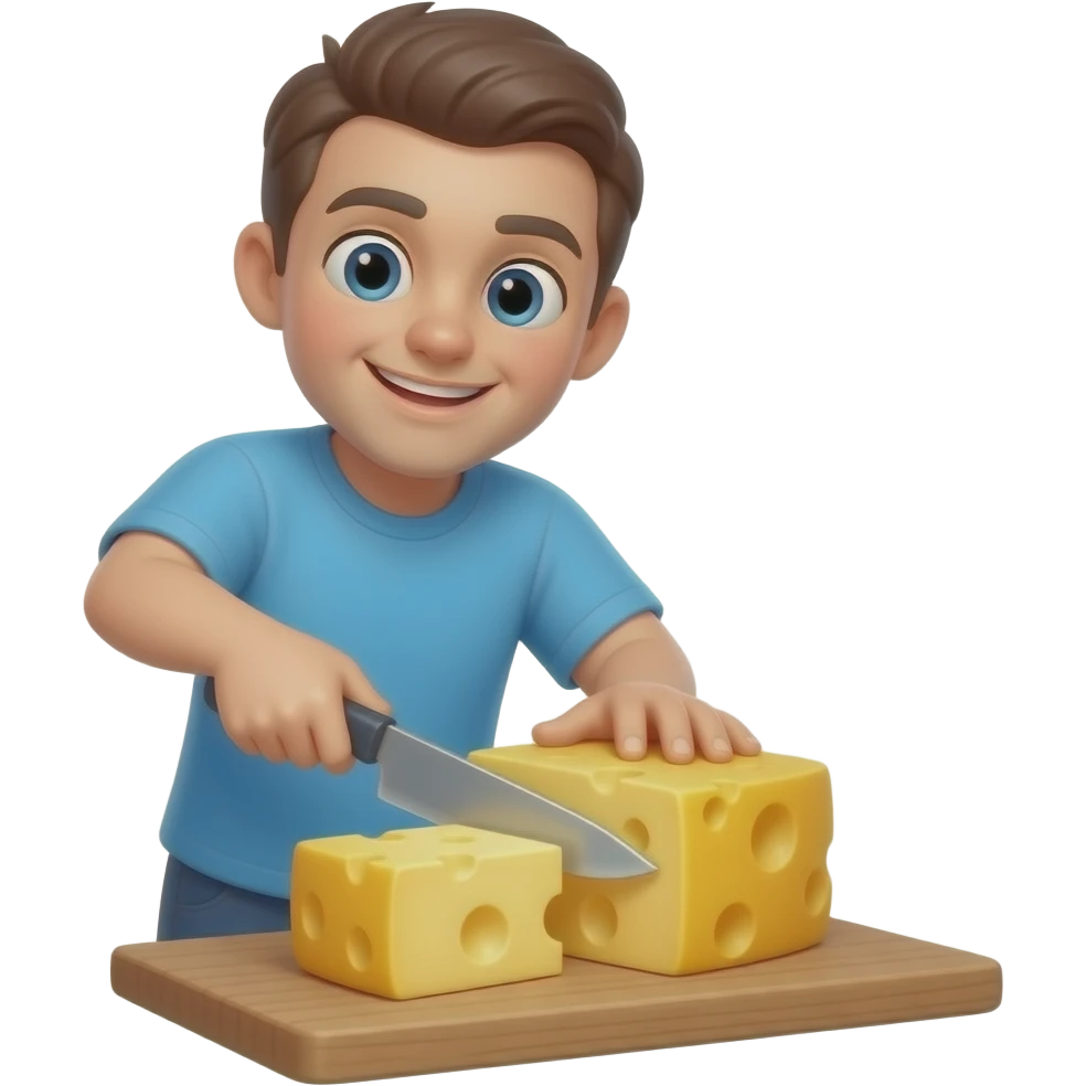 Cutting cheese emoji