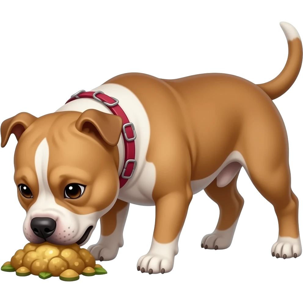pitbull eating emoji