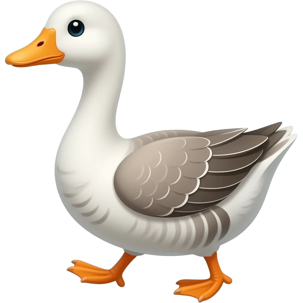 Cartoon goose walking emoji