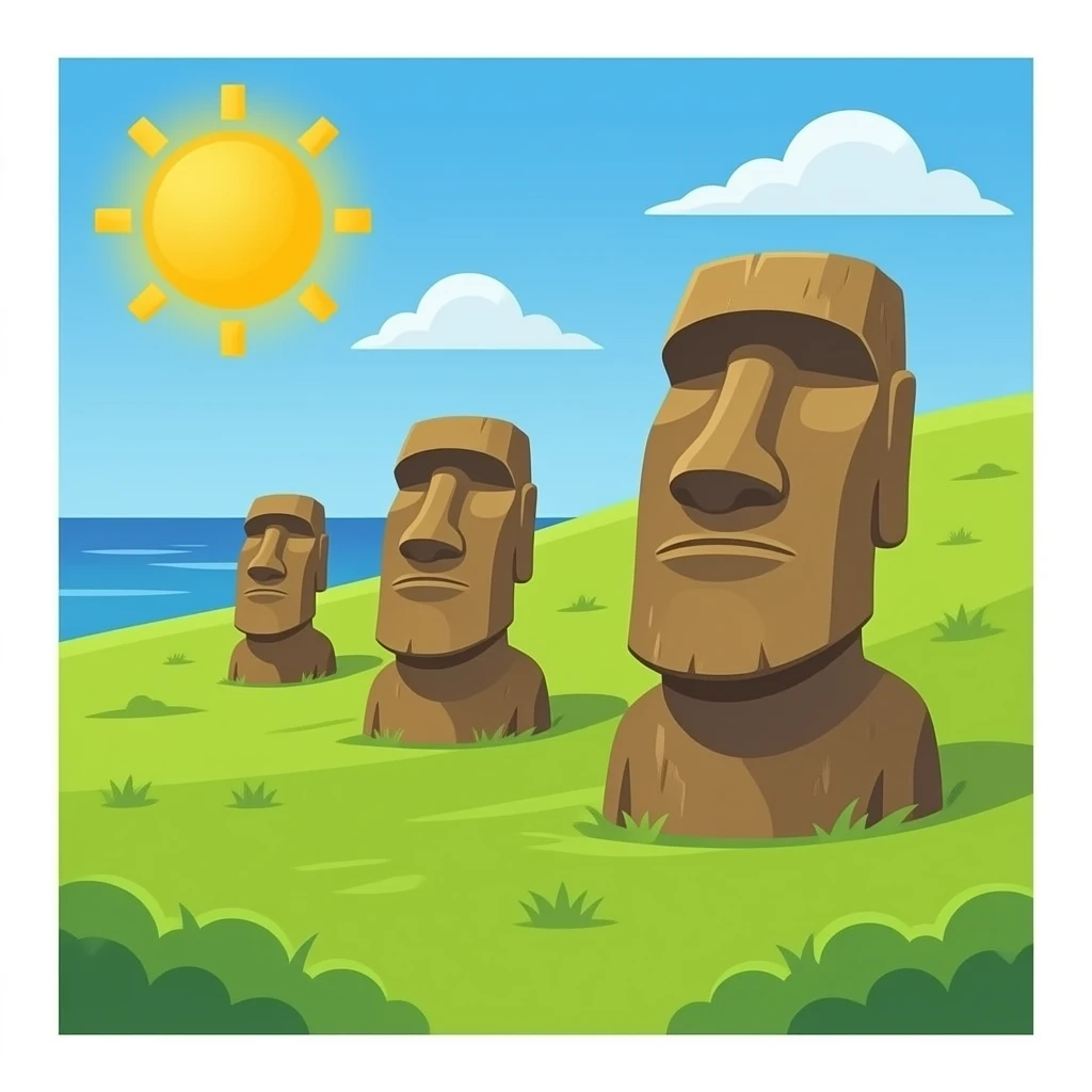 Moai Statues emoji