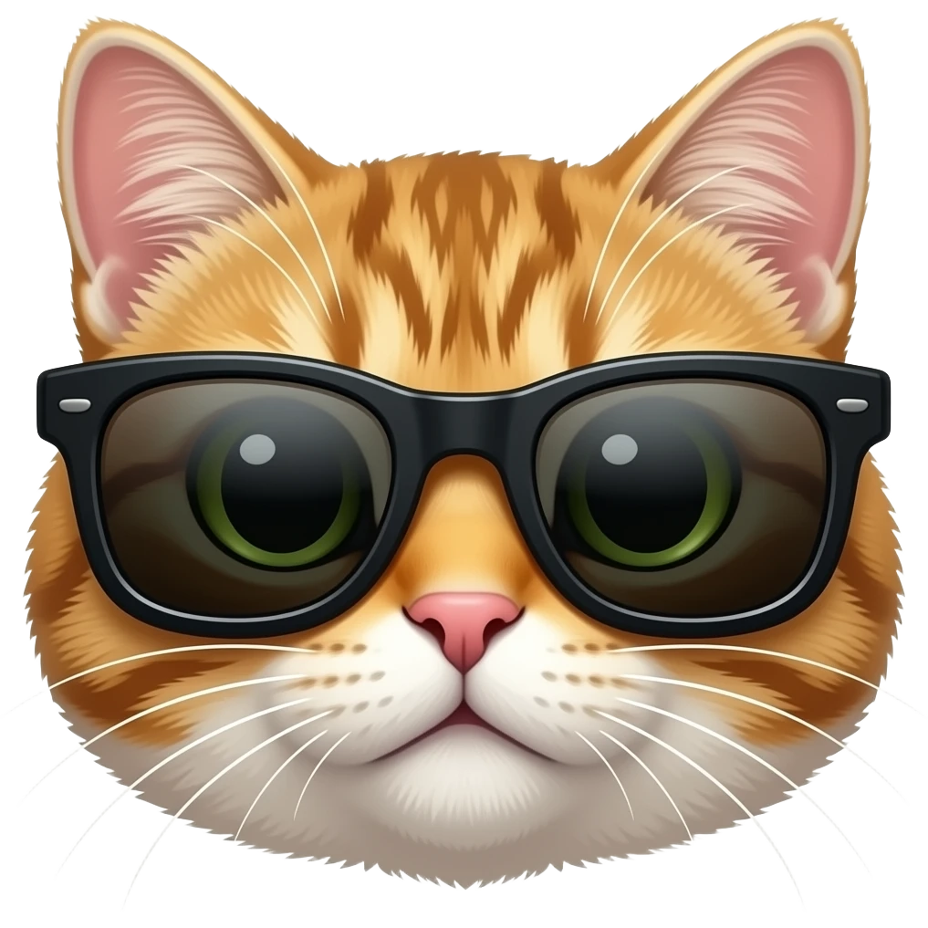 Cat wearing sunglasses emoji