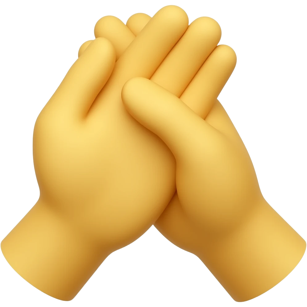 Emoji de un debate dos manos agarradas (manos amarillas) emoji