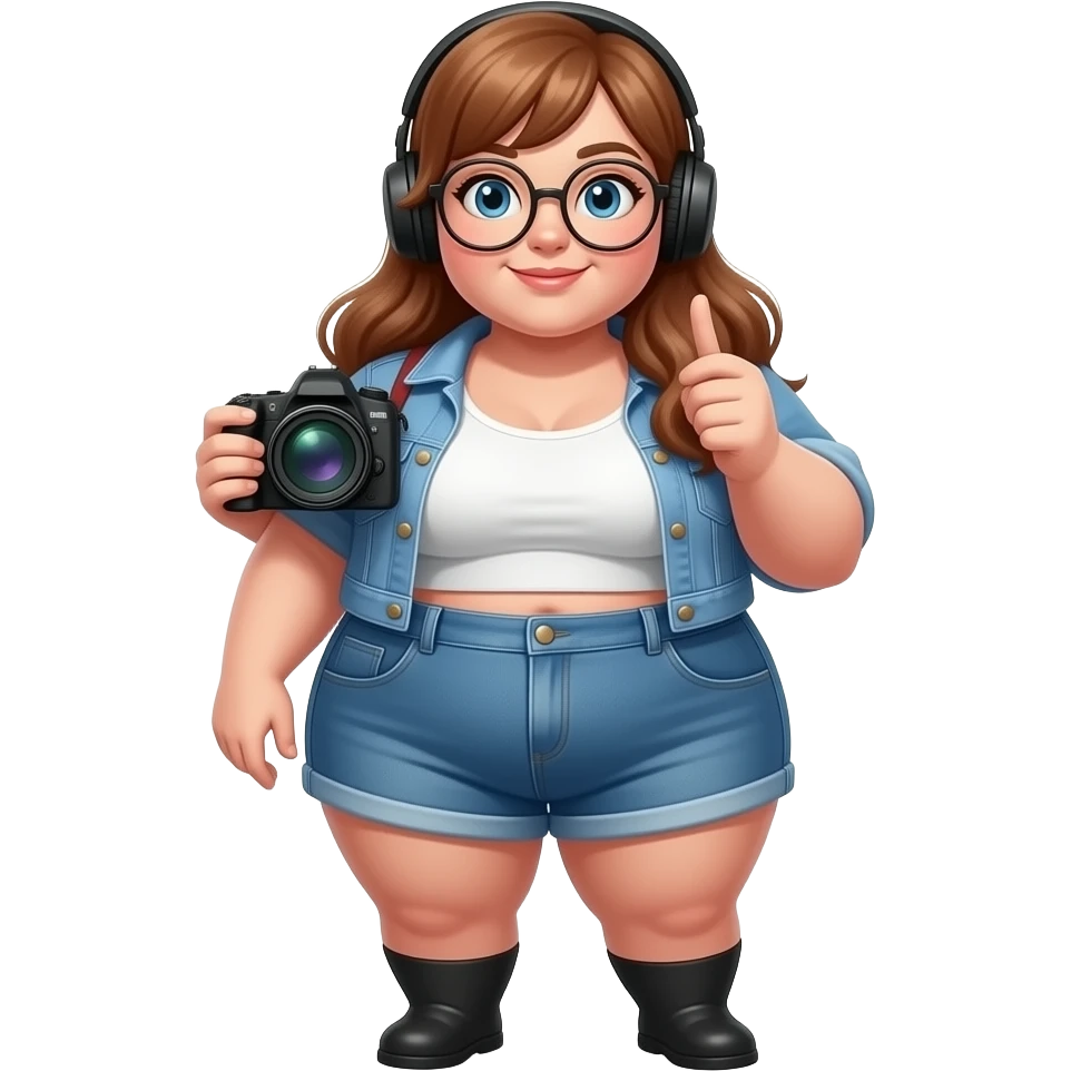 massive booty girl n camera emoji