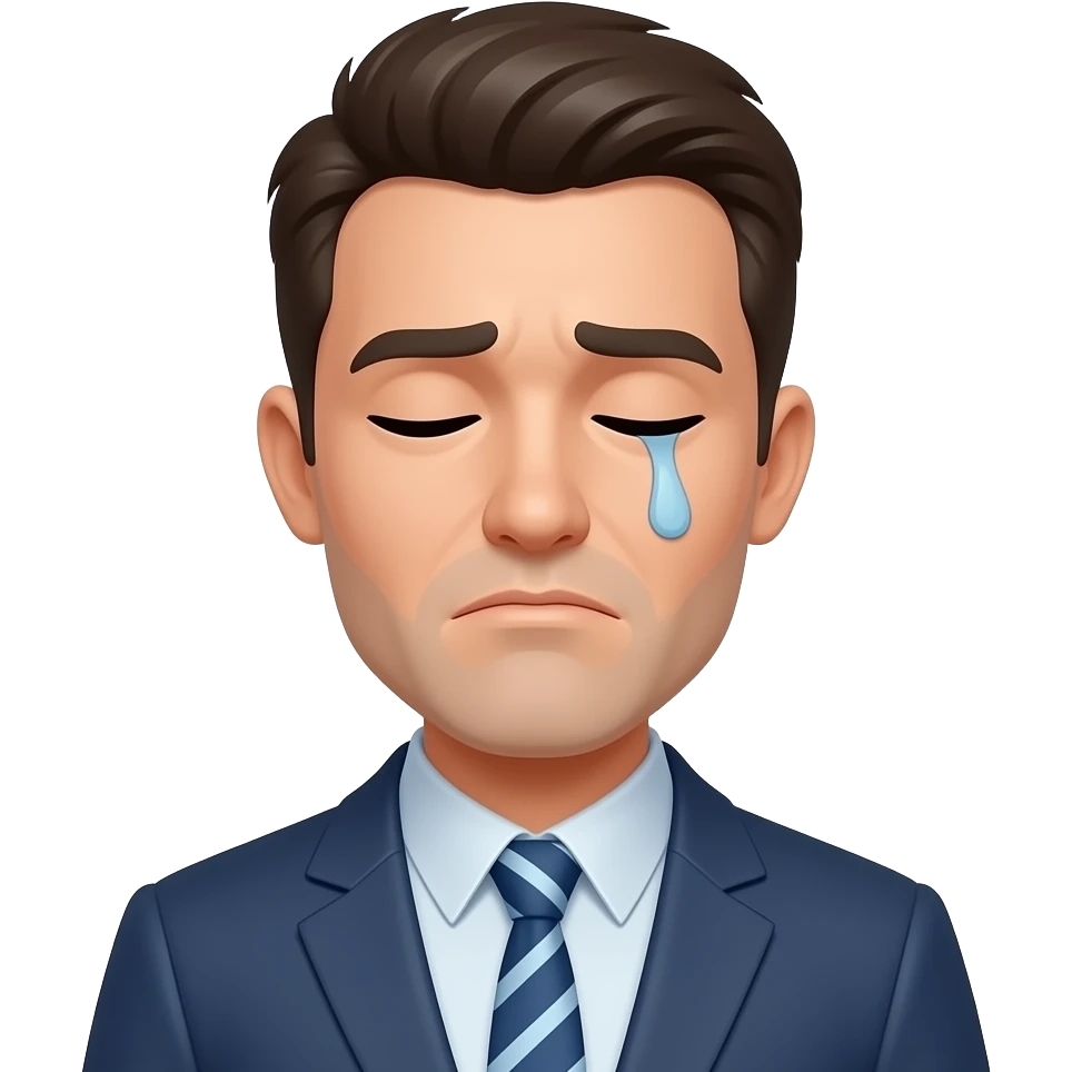 Lazy depress man emoji