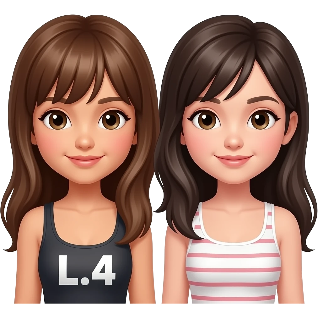 2 Braless Teen girls emoji