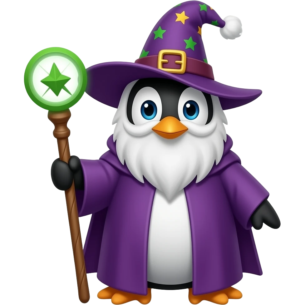 Penguin Wizard emoji
