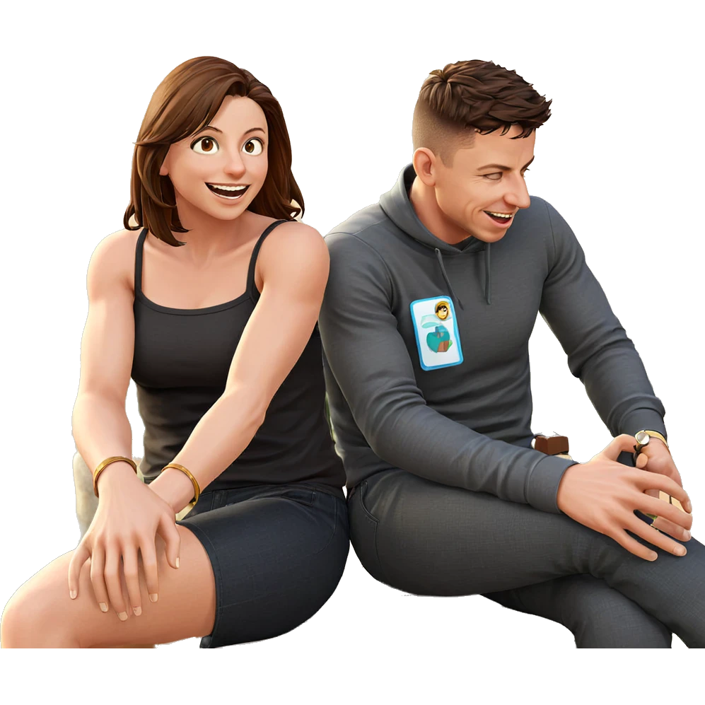 friends enjoying a sunny day emoji