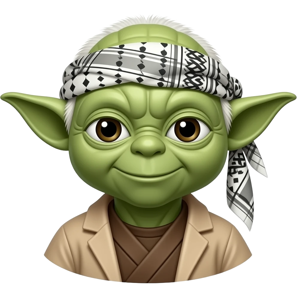 Yoda with a shemagh on emoji