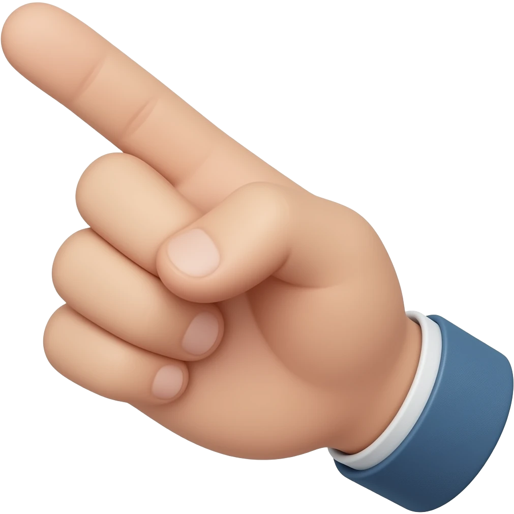 Signe de main sur le côté stylé en emoji réaliste emoji