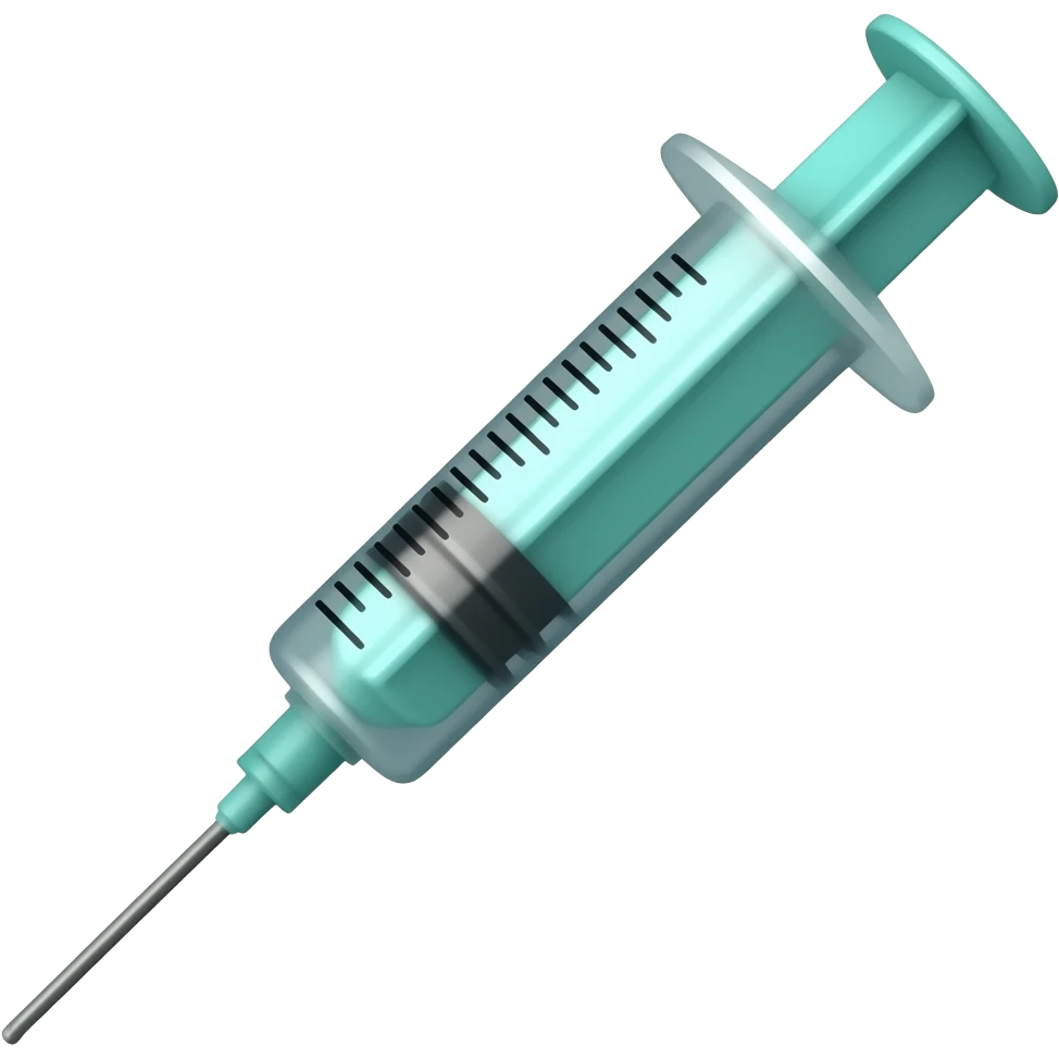mint colored syringe emoji
