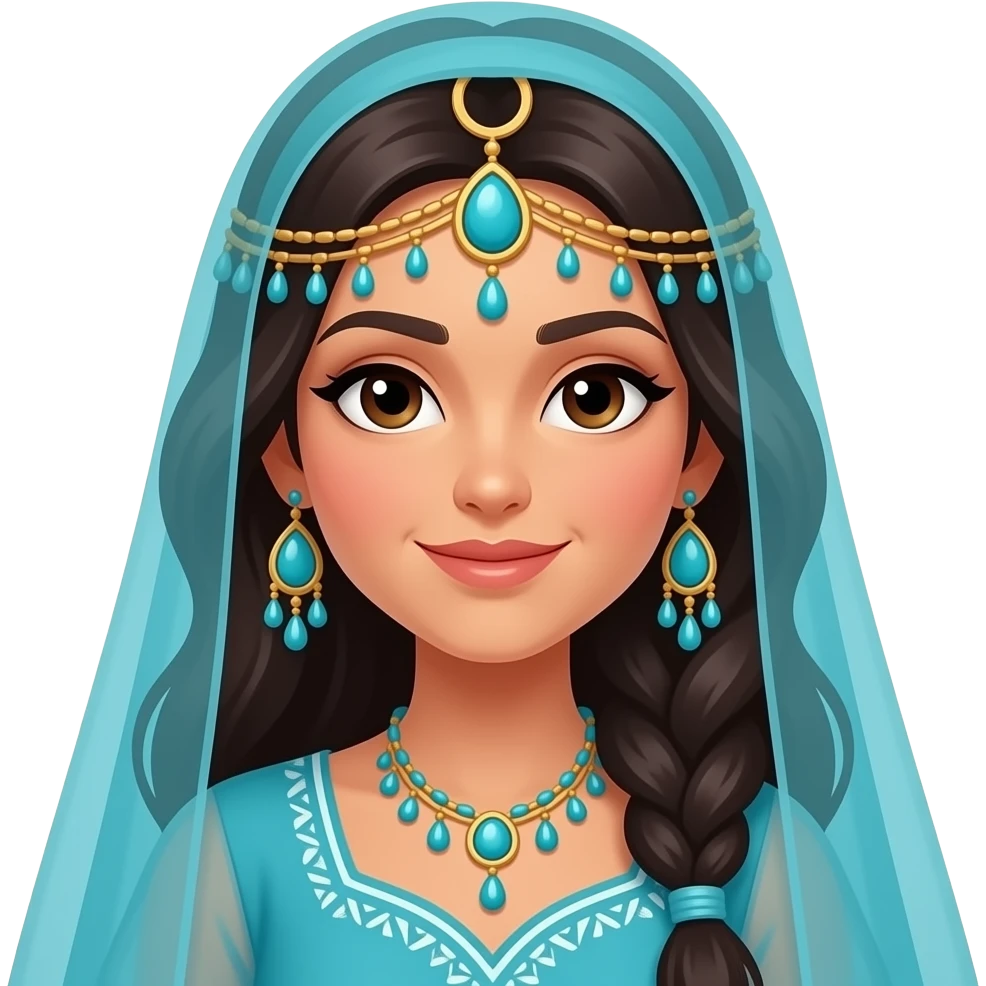 turqouise blue gypsy woman inspired emoji