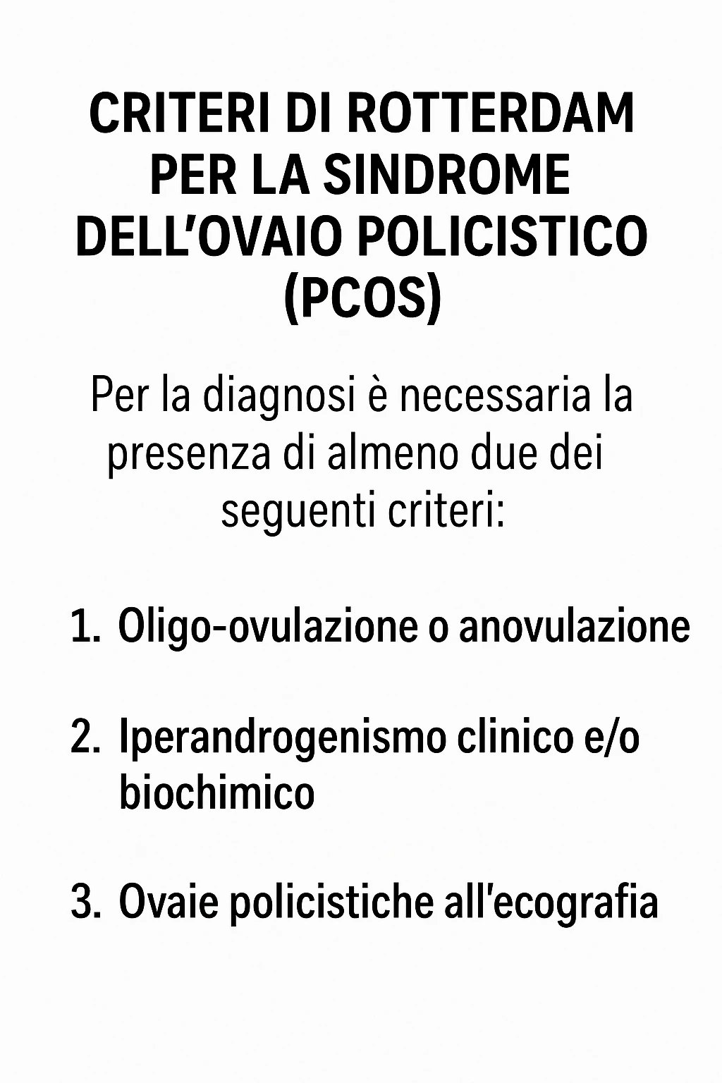 PCOS criteri Rotterdam in italiano emoji