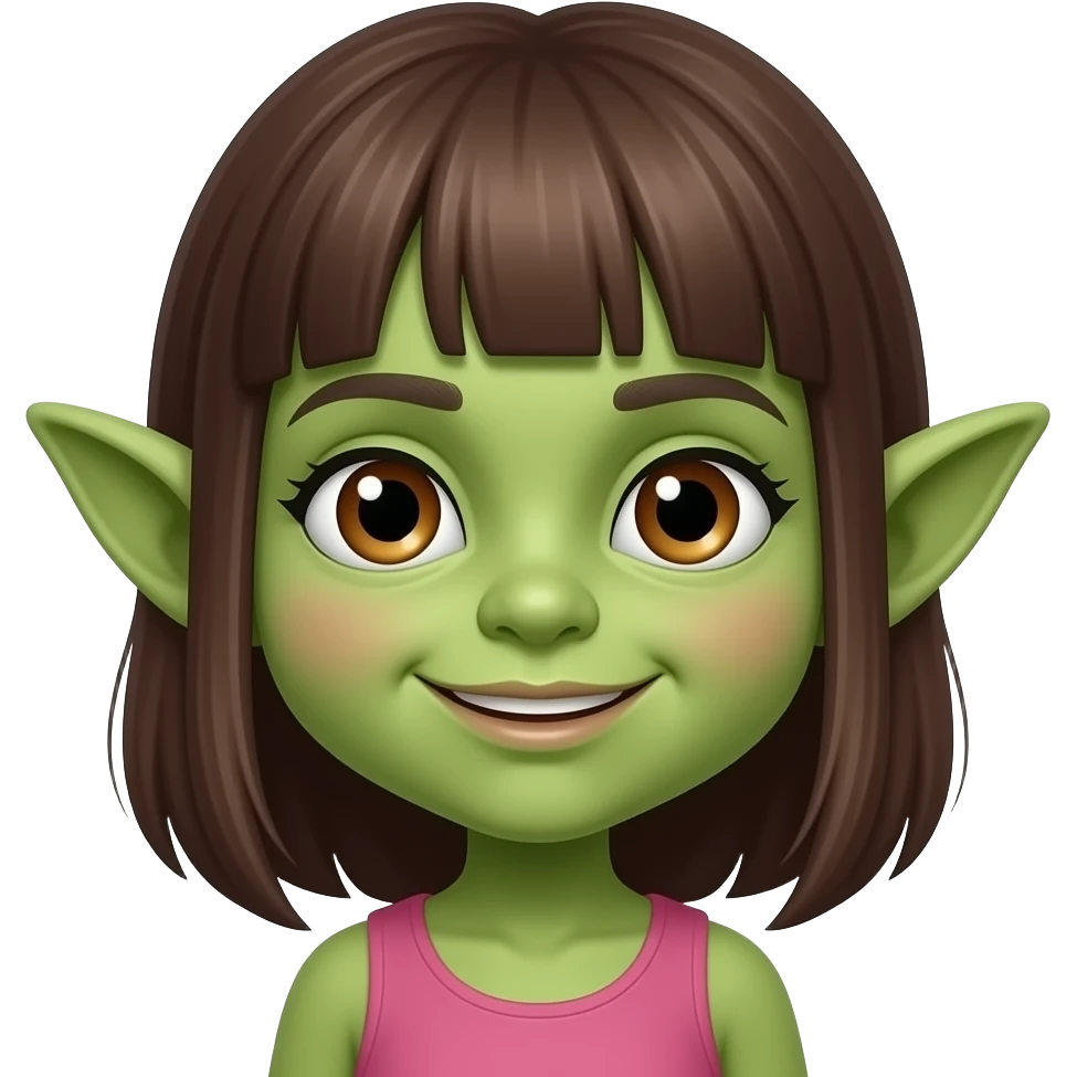 Cute girl goblin emoji