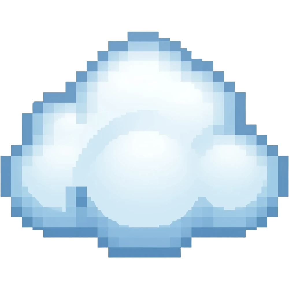 Облако размер 8 на 8 пикселей emoji