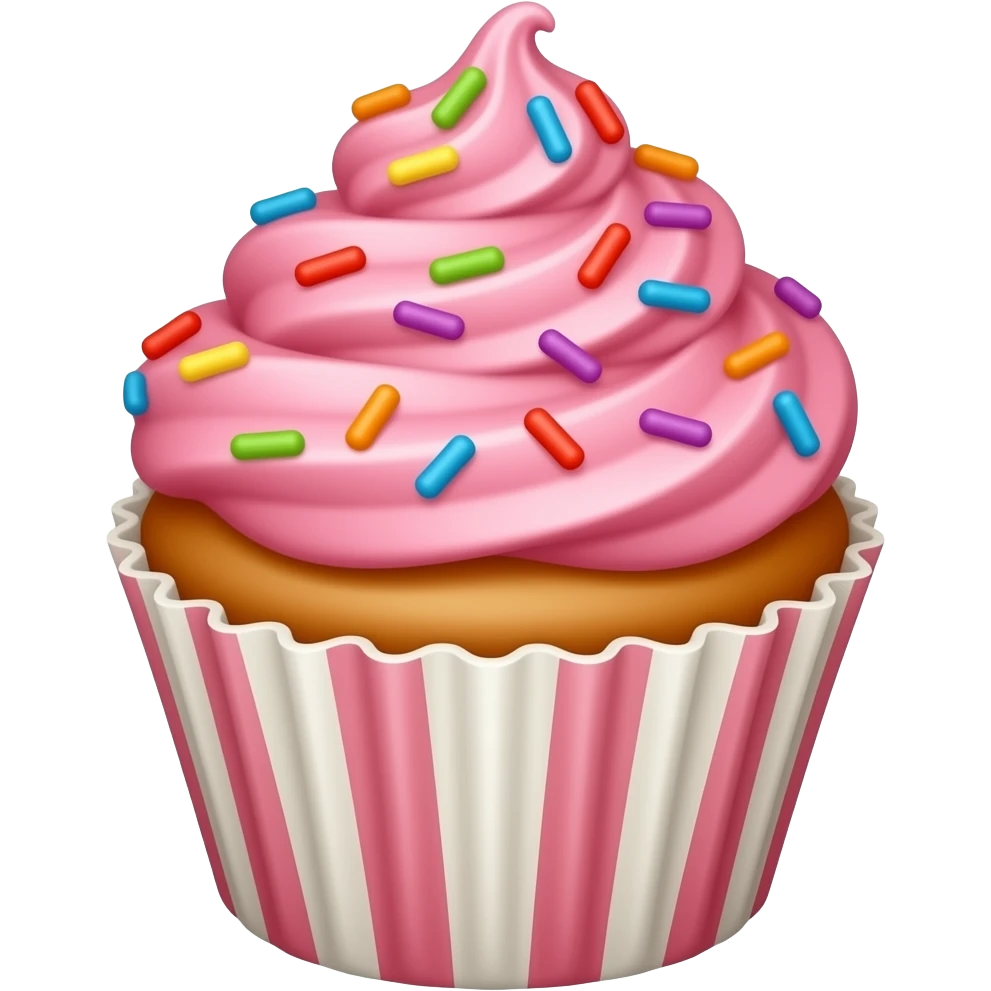 Cupcake with pink icing emoji
