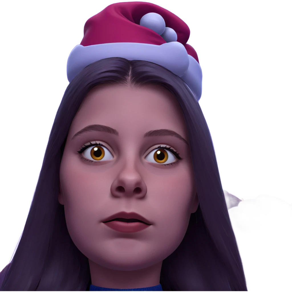 christmas portrait of girl emoji