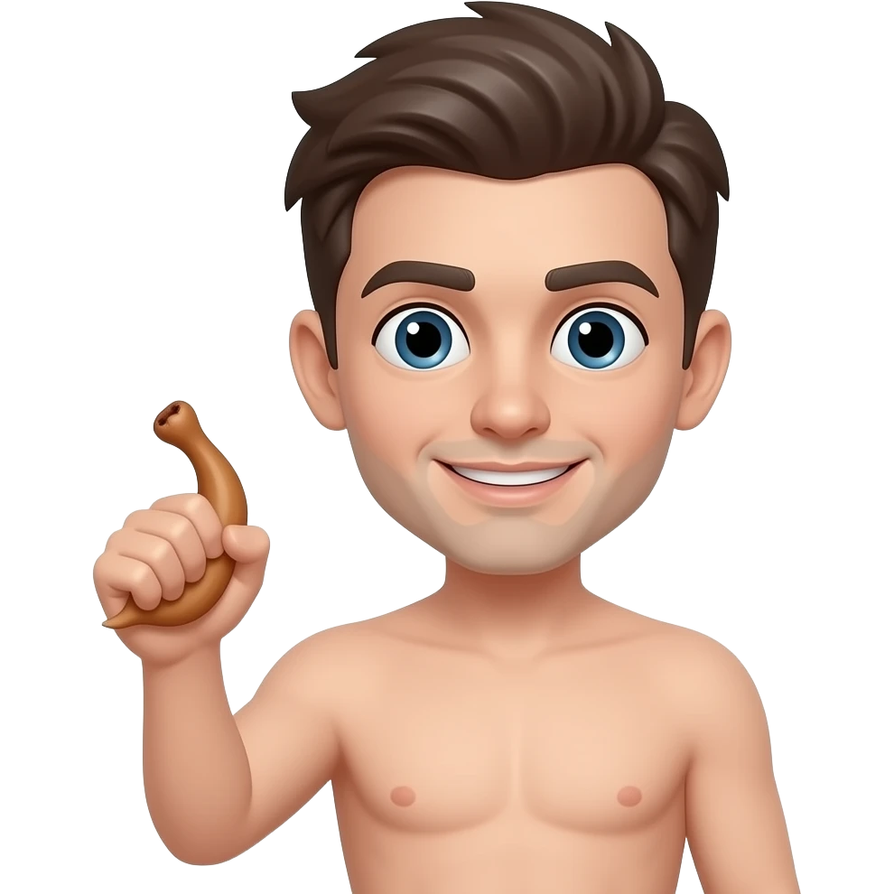 naked holding cock emoji