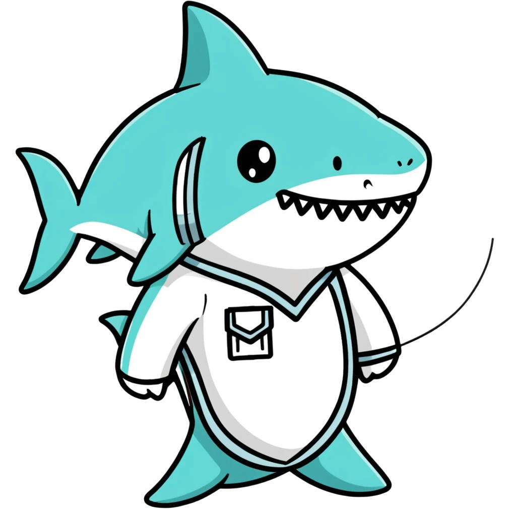 Shark with Surgeon wear  emoji