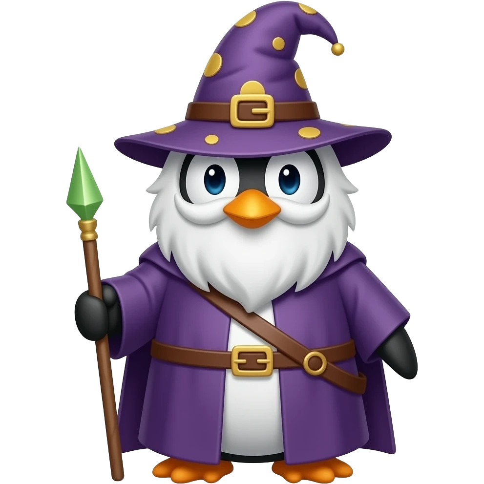 Penguin Wizard emoji