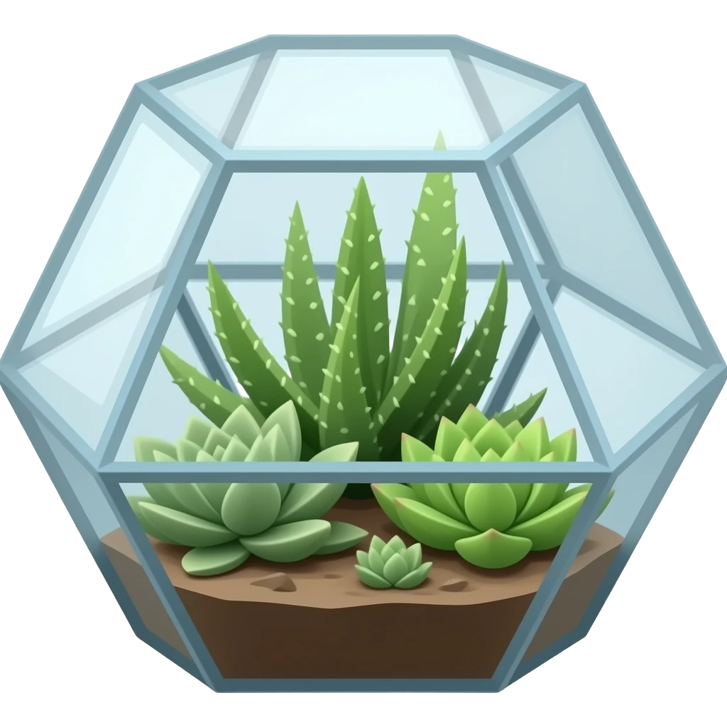 succulent geometrical terrarium emoji emoji