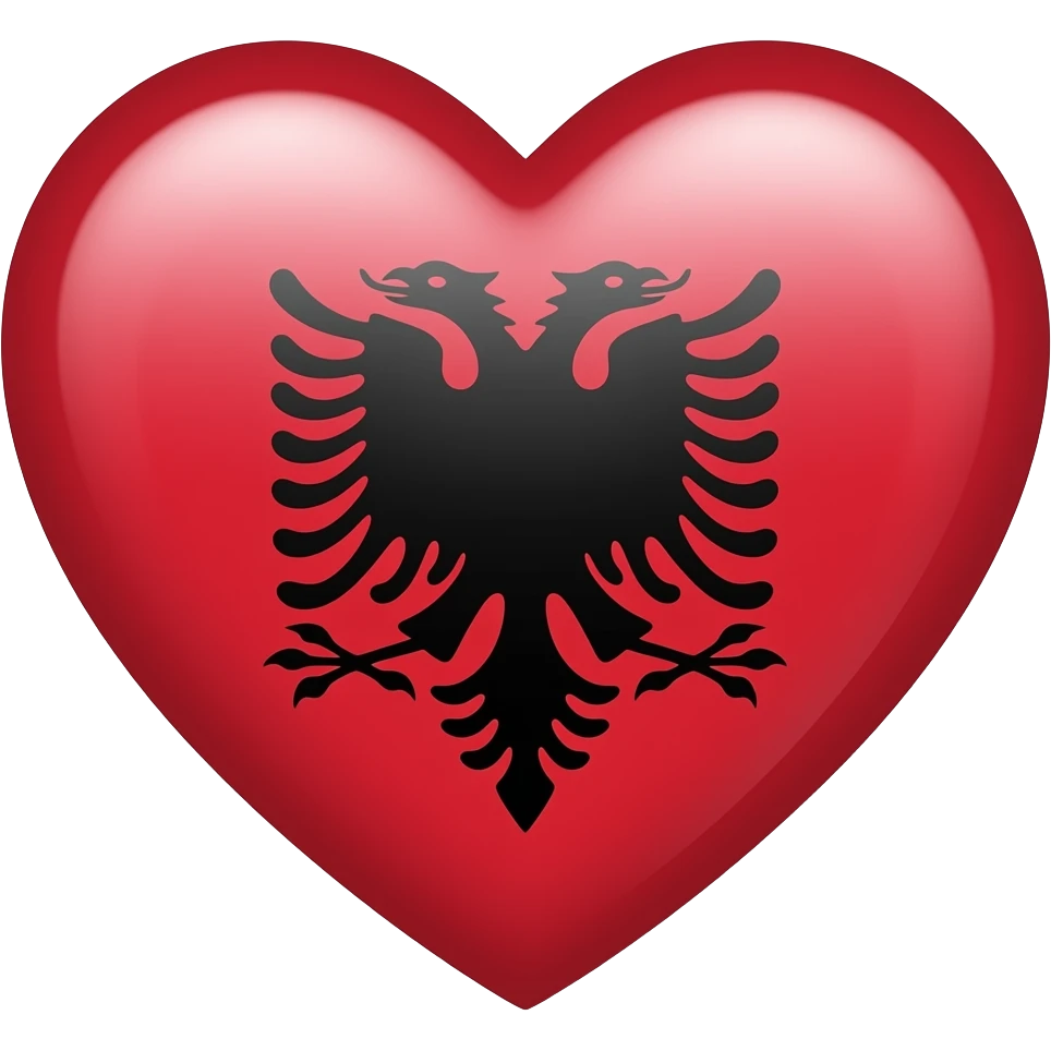 Albania flag heart emoji