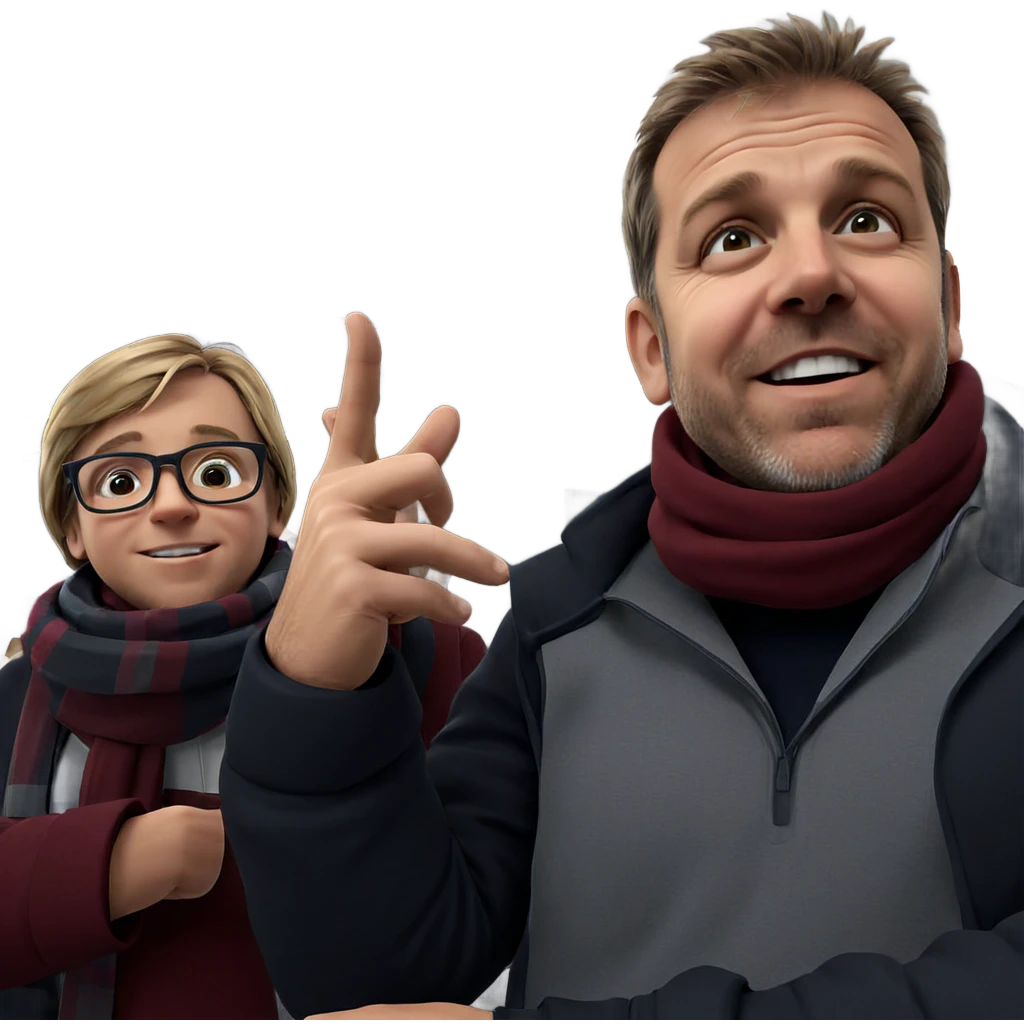 boys with glasses and scarves emoji