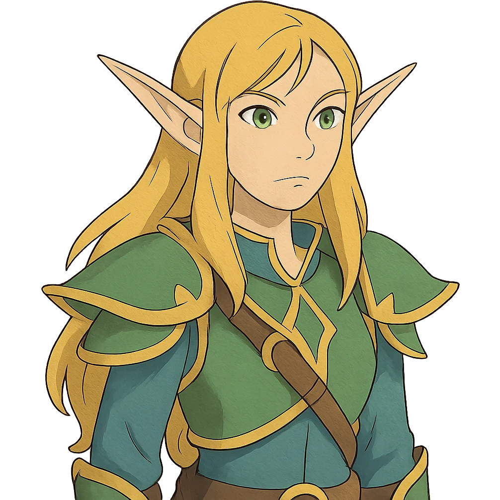 World of Warcraft elf in ghibli style emoji