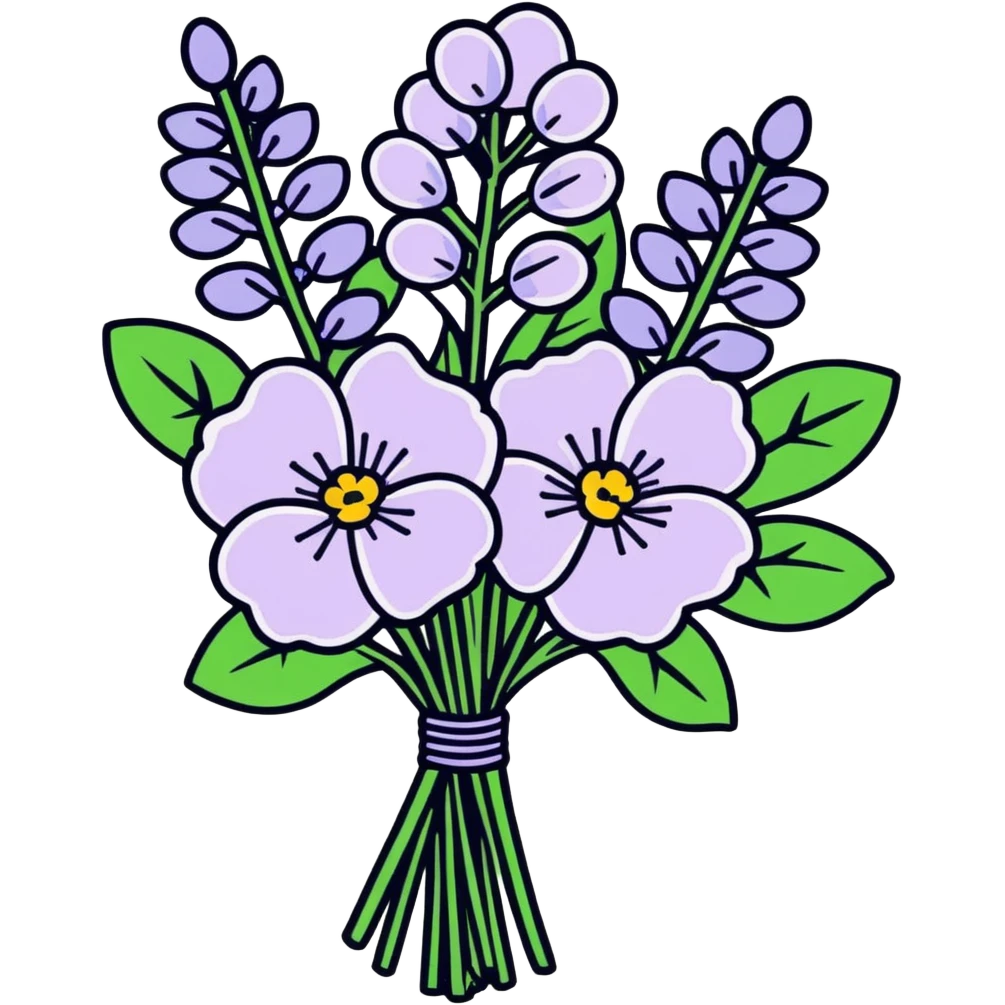 Lilac Bouquet  emoji